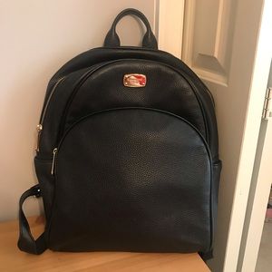 Black Leather Michael Kors Backpack